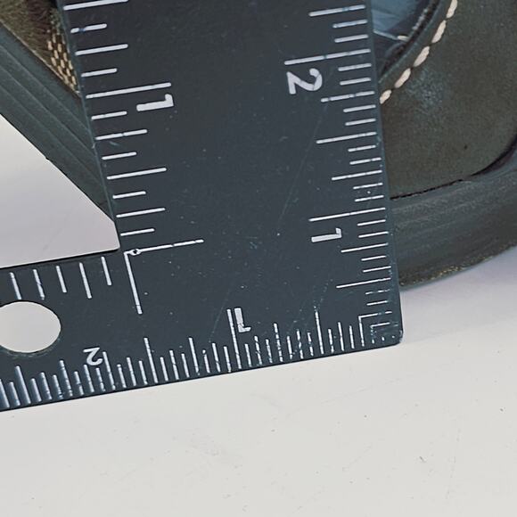 Coach Sheena Brown Leather & Wood Open Toe Heeled Platform Sandal Women's 8 B - Picture 10 of 14